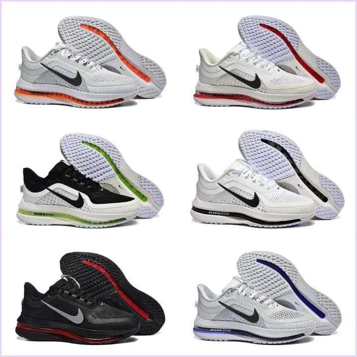 Nike Air Zoom Low-Top Sneakers in White, Black and Color Accents
