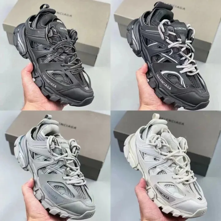 Balenciaga Retro Chunky Sneakers in Black, Grey & White