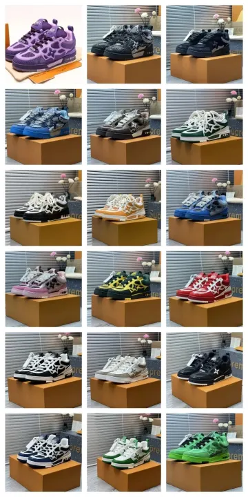 Louis Vuitton Low-Top-Sneaker mit floralem Monogramm in mehreren Farben