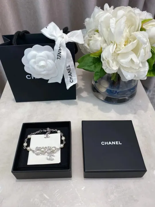 Chanel Pearl and Crystal CC Bracelet