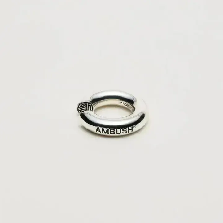 AMBUSH Silver Open-Style Ring with Logo Detail