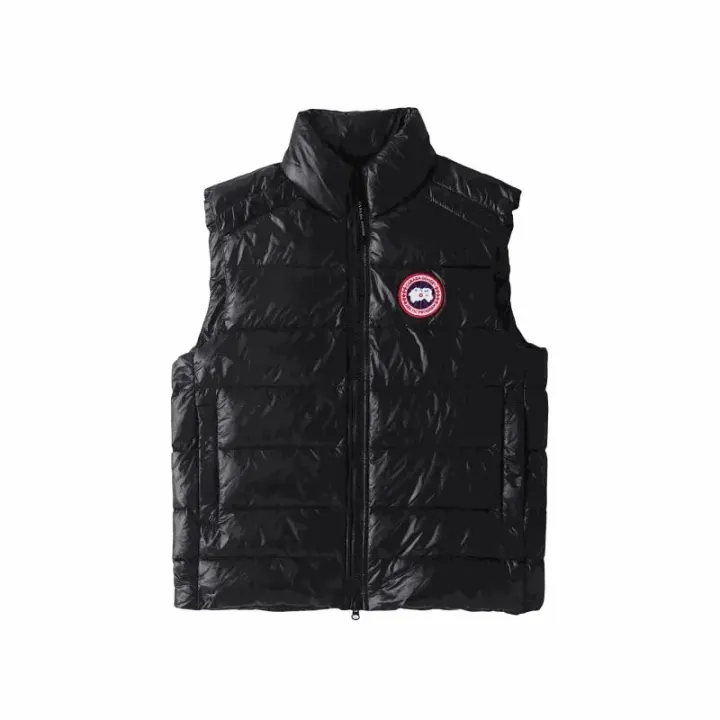 Canada Goose Black Puffer Vest with Stand Collar
