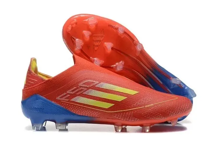 Adidas F50 Red Football Boots with Blue Soleplate