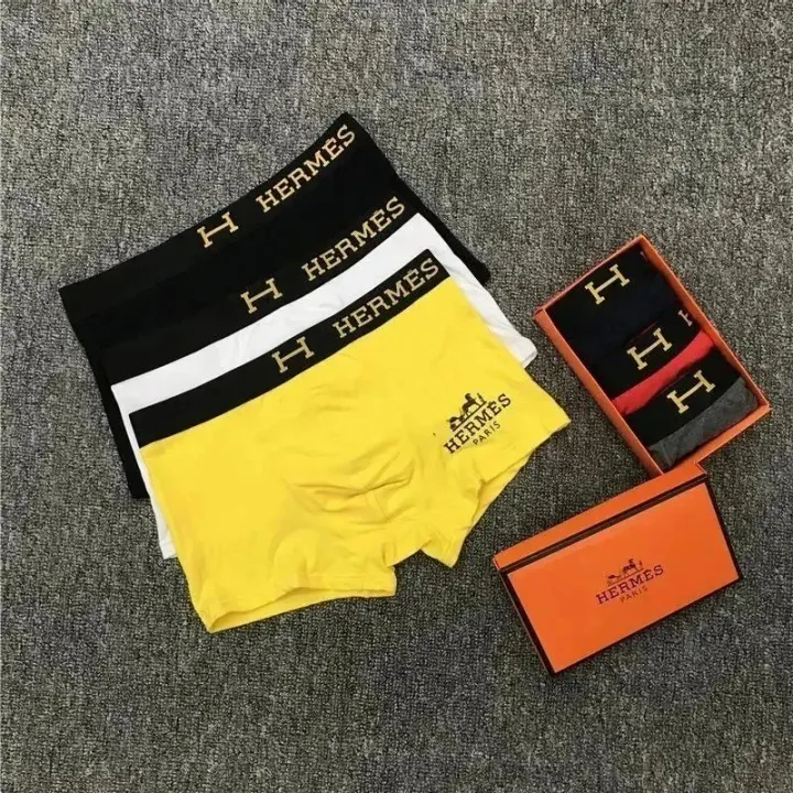 Hermes Boxer Briefs 3-Pack in Black, White and Yellow
