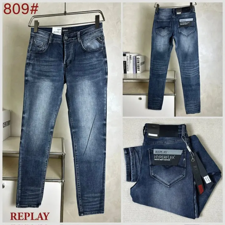 Replay Hyperflex White Weft Edition Blue Denim Jeans