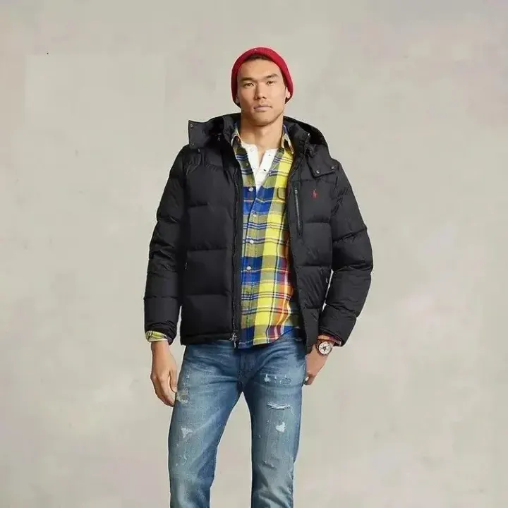 Ralph Lauren Black Hooded Puffer Jacket