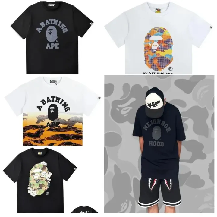 BAPE Graphic T-Shirt with Ape Head Print
