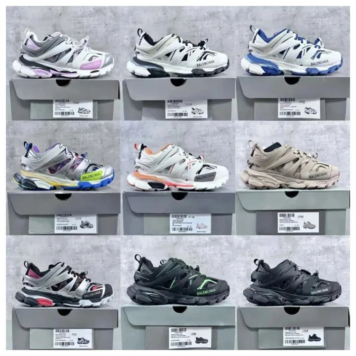Balenciaga Track Sneakers in Multi-Color Runner Styles