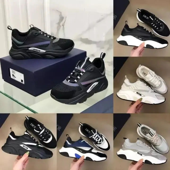 Dior B22 Chunky Sneakers in Black, White & Grey