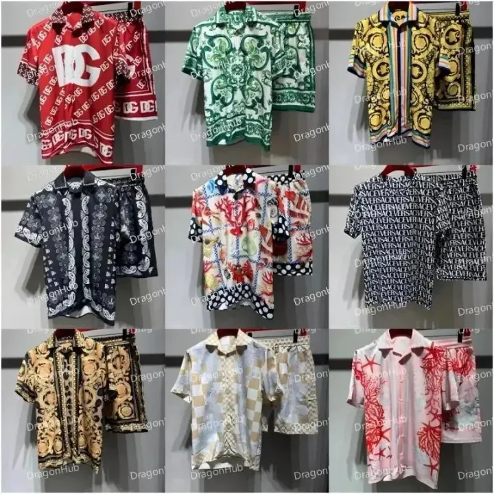 Versace Multicolor Baroque Men's Shirt and Shorts Set