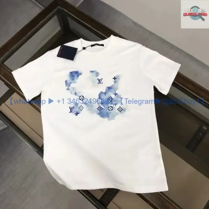 Louis Vuitton White Watercolor Monogram Cloud Print T-Shirt