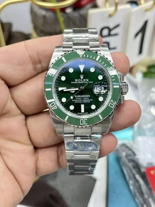 Rolex Submariner Green Dial Stainless Steel Watch