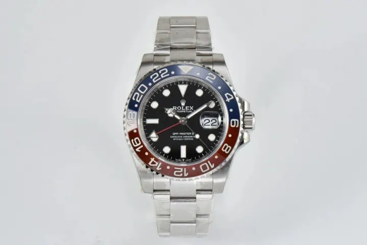 Rolex GMT-Master II Watch with Blue and Red Bezel