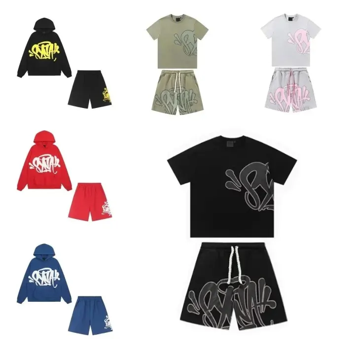Corteiz Graffiti Logo Hoodie and Shorts Set in Multiple Colorways