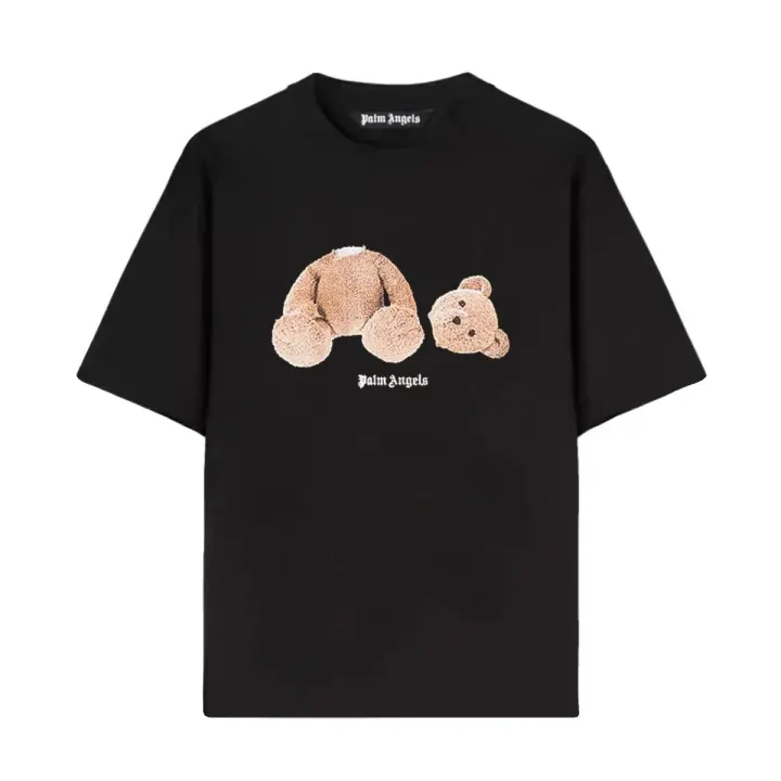 Palm Angels Schwarzes Teddy-Graphic Relaxed-Fit-T-Shirt