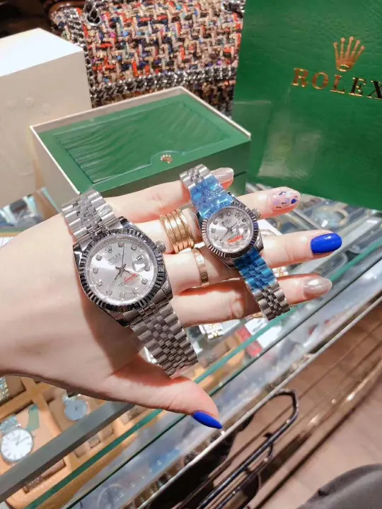Rolex Datejust Two-Tone Fluted Bezel Couple Watch Set