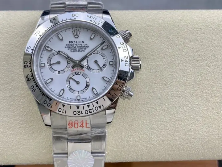 Rolex Daytona White Dial Chronograph Watch, 40mm