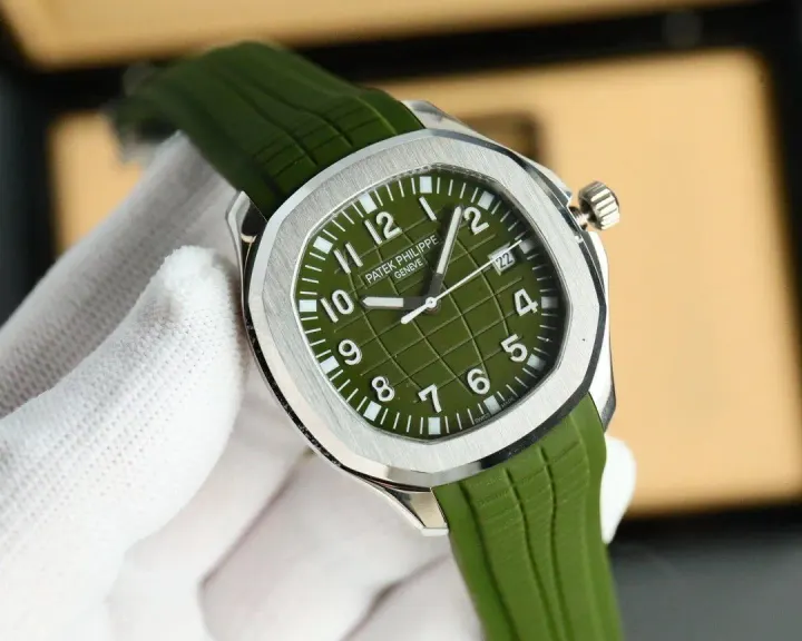 Patek Philippe Watch with Green Dial and Strap