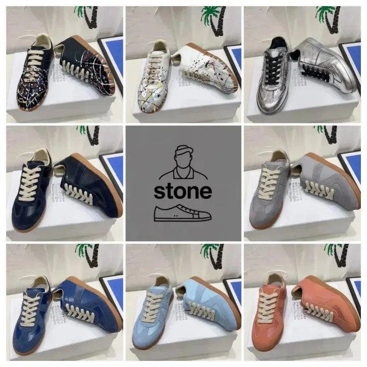Maison Margiela beschilderde lage sneakers in gemengde kleurvarianten