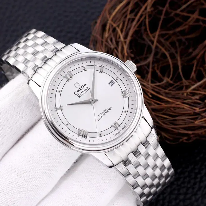 Omega De Ville Men's Watch 40mm, Silver Dial Two-Tone Bracelet