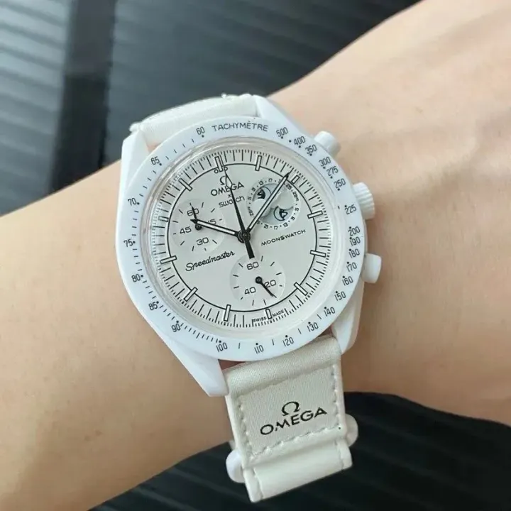 Omega MoonSwatch White Dial Chronograph Watch
