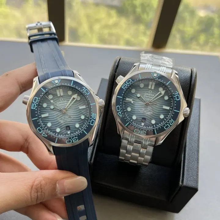 Omega Seamaster Blue Wave Dial Watch