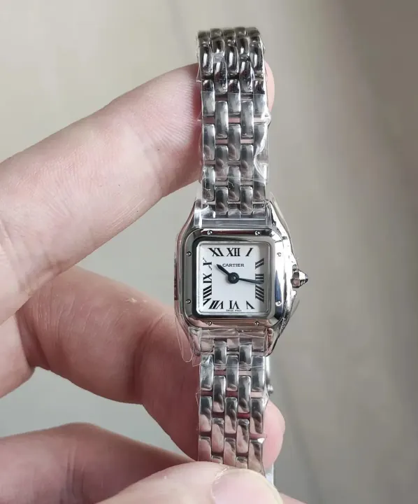 Cartier horloge met vierkante wijzerplaat en schakelband 25mm