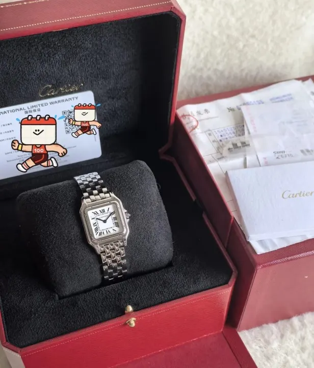 Cartier horloge met vierkante wijzerplaat en schakelband 37mm Variant C