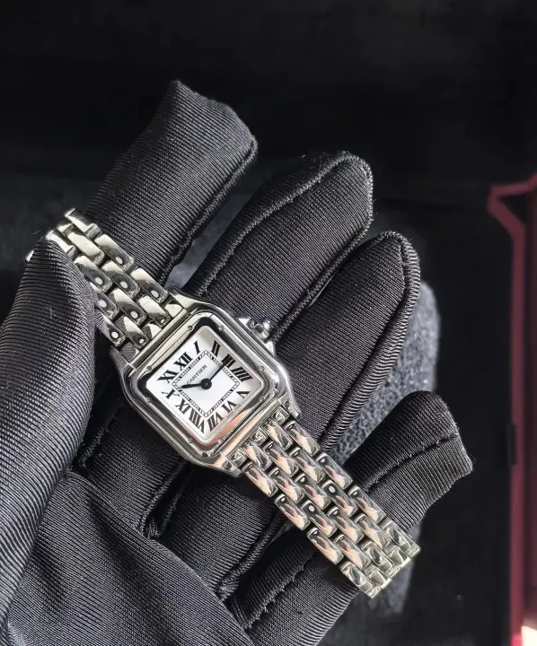 Cartier horloge met vierkante wijzerplaat en schakelband 30 mm Variant A