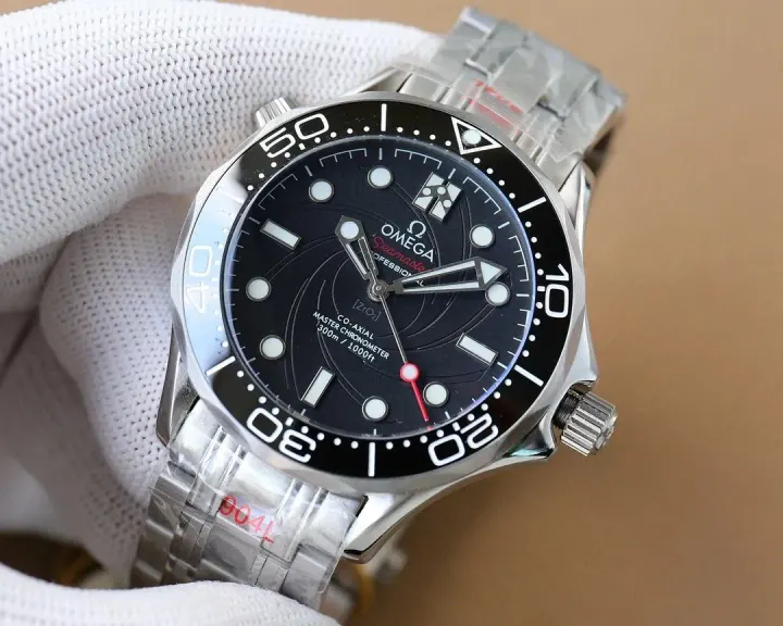 Omega Seamaster Black Dial Stainless Steel Watch