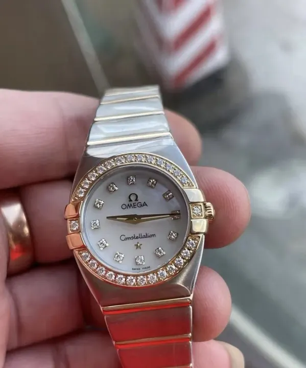 Omega Constellation Two-Tone Gem-Set Watch, 24mm