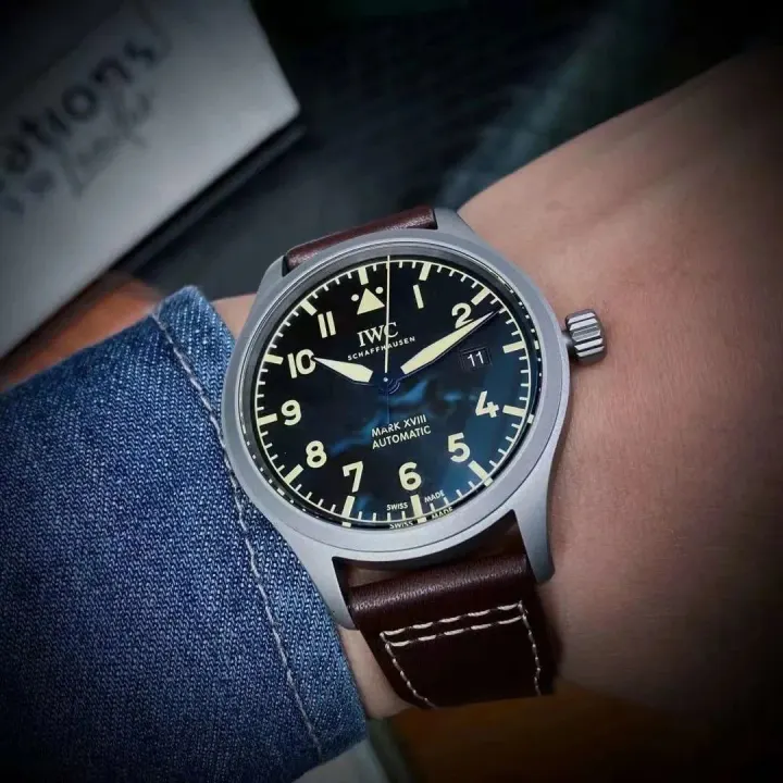 IWC Pilot Automatic Watch with Brown Leather Strap