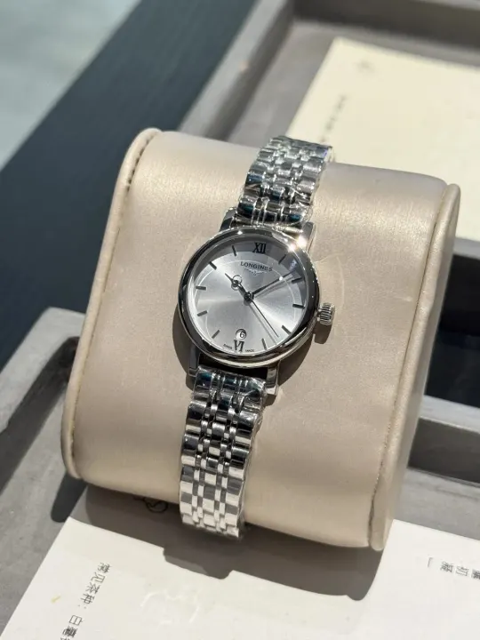 Longines Silver Dial Stainless Steel Watch with Roman Numerals