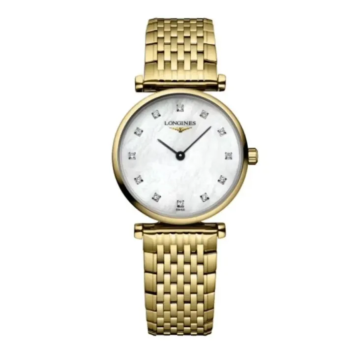 Longines Gold-Tone Women's Quartz Watch with White Dial