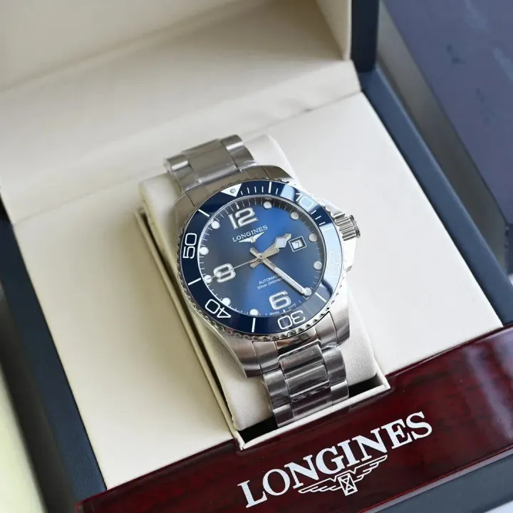 Longines Blue Dial Stainless Steel Bracelet Automatic Watch 43mm