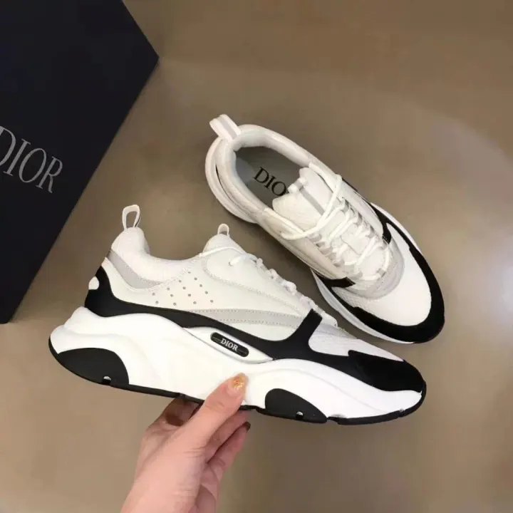 Dior Chunky Sneakers in White/Black and Neon Accent Colorways