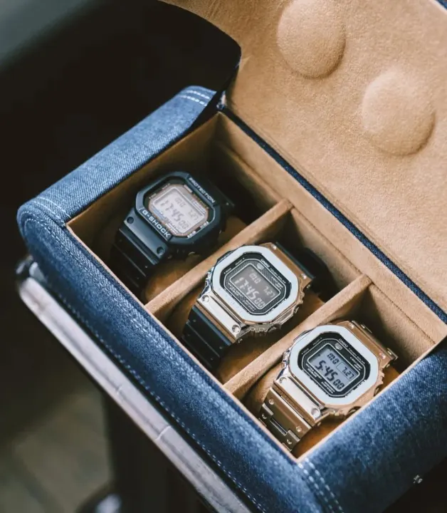Casio G-Shock Square Digital Watch in Black and Silver Tone