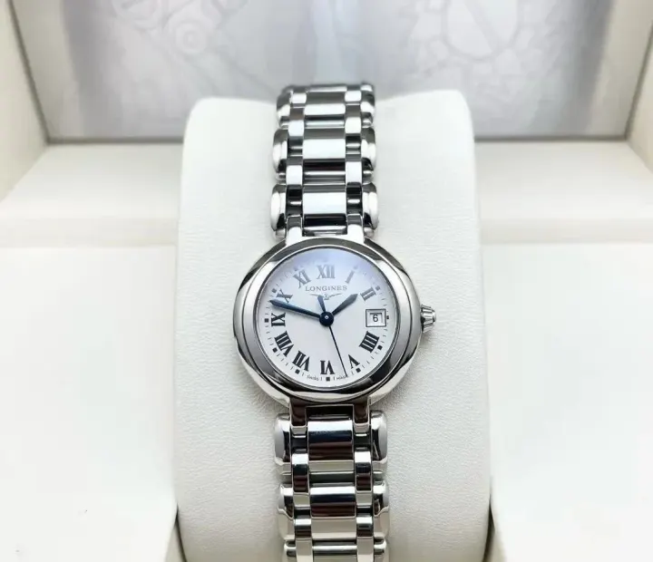Longines White Dial Stainless Steel Quartz Watch