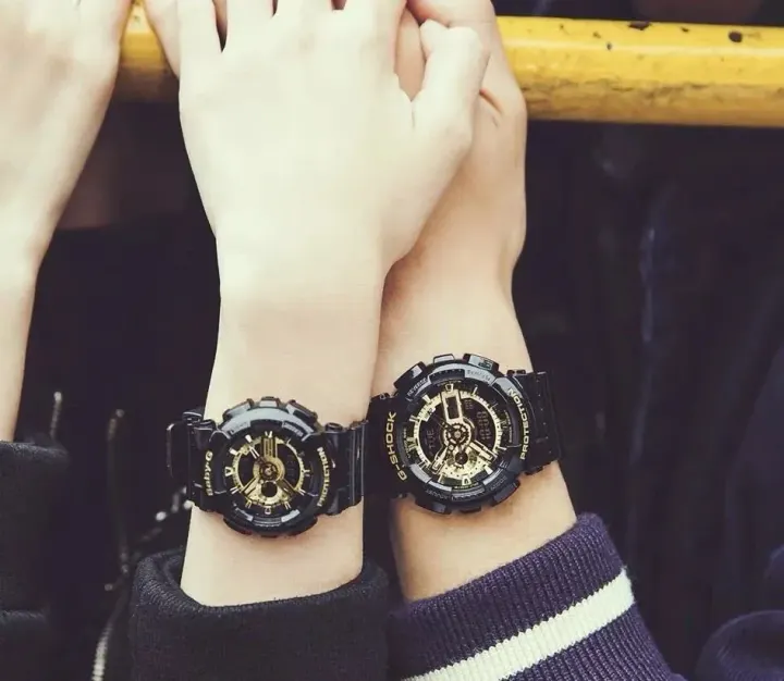 Casio Black and Gold Analog-Digital Watch