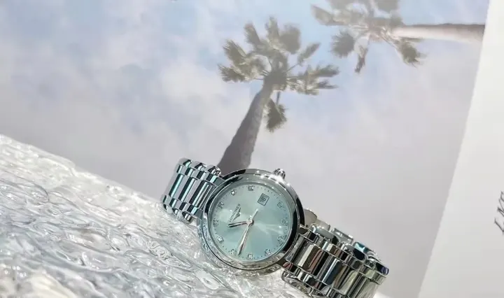 Longines Men's Mechanical Watch with Light Blue Dial