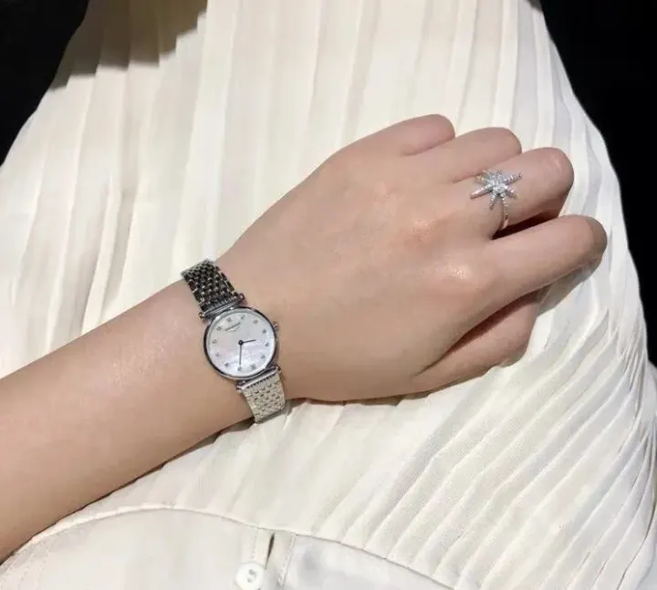 Longines Women's Quartz Watch with Silver-Tone Mesh Bracelet
