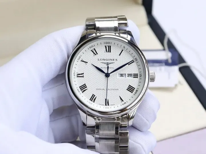 Longines White Dial Automatic Annual Calendar Watch