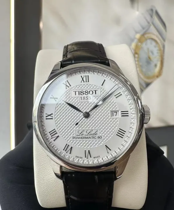 Tissot Le Locle Watch with Black Leather Strap