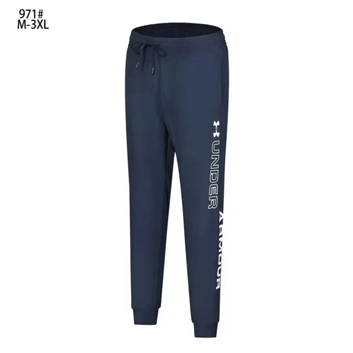 Under Armour Men's Navy Athletic Jogger Pants with Logo Print