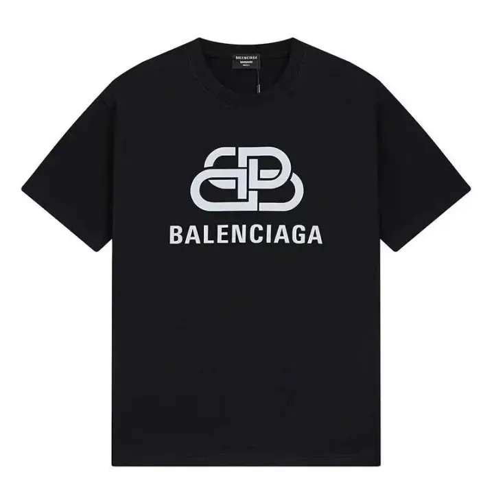 Balenciaga Black Logo Graphic Casual T-Shirt