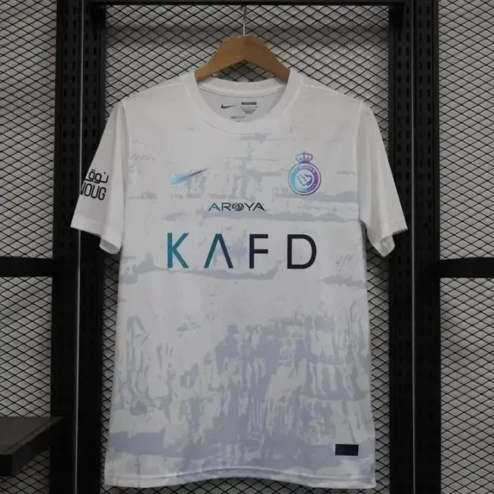 Wit Nike Al Nassr FC-shirt met KAFD-sponsor