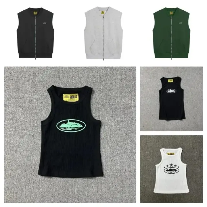 Guerillaz Ribbed Tank Top in Black and White