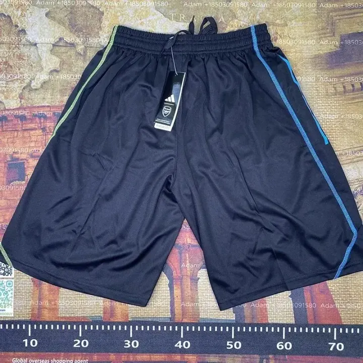 Adidas Black Athletic Shorts with Contrast Side Piping
