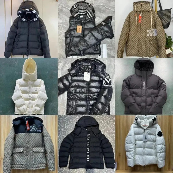 Gucci Hooded Down Jacket in Black and White