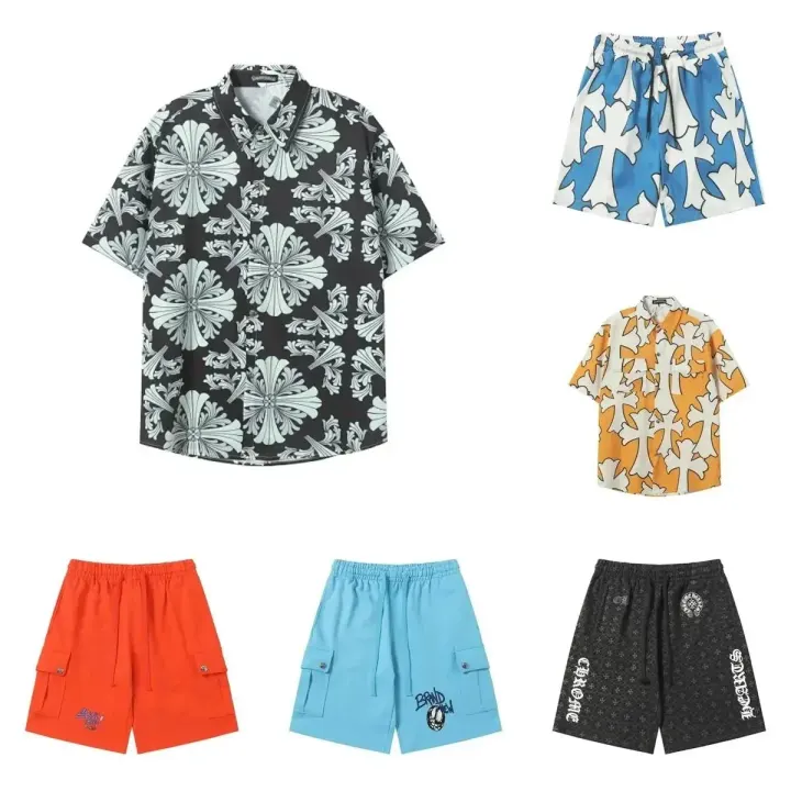 Chrome Hearts Matching Set with Bold Cross and Floral Prints